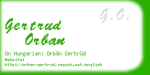 gertrud orban business card